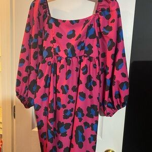 Stylish Pink and Blue Women's Dress